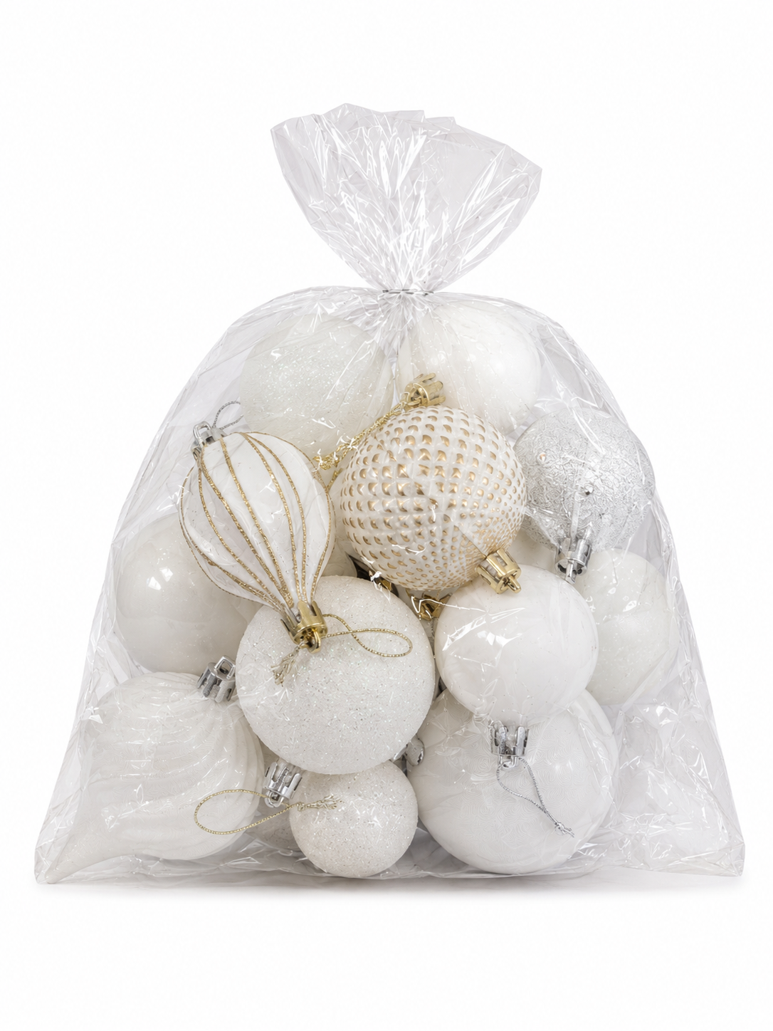 Merry Worlds 20x palline di Natale, sfere per albero infrangibili in plastica per Natale, addobbi con ciondoli, Ø 4/6/8 cm