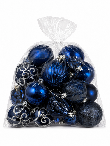 Merry Worlds 20x palline di Natale, sfere per albero infrangibili in plastica per Natale, addobbi con ciondoli, Ø 4/6/8 cm