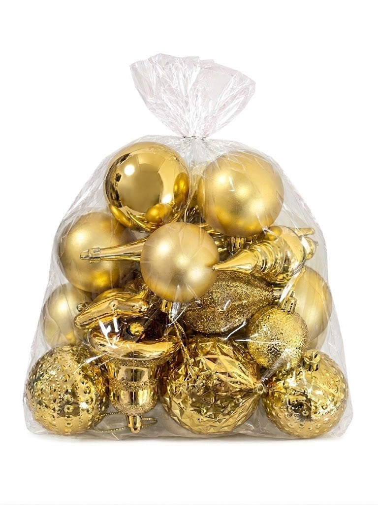 Merry Worlds 20x palline di Natale, sfere per albero infrangibili in plastica per Natale, addobbi con ciondoli, Ø 4/6/8 cm