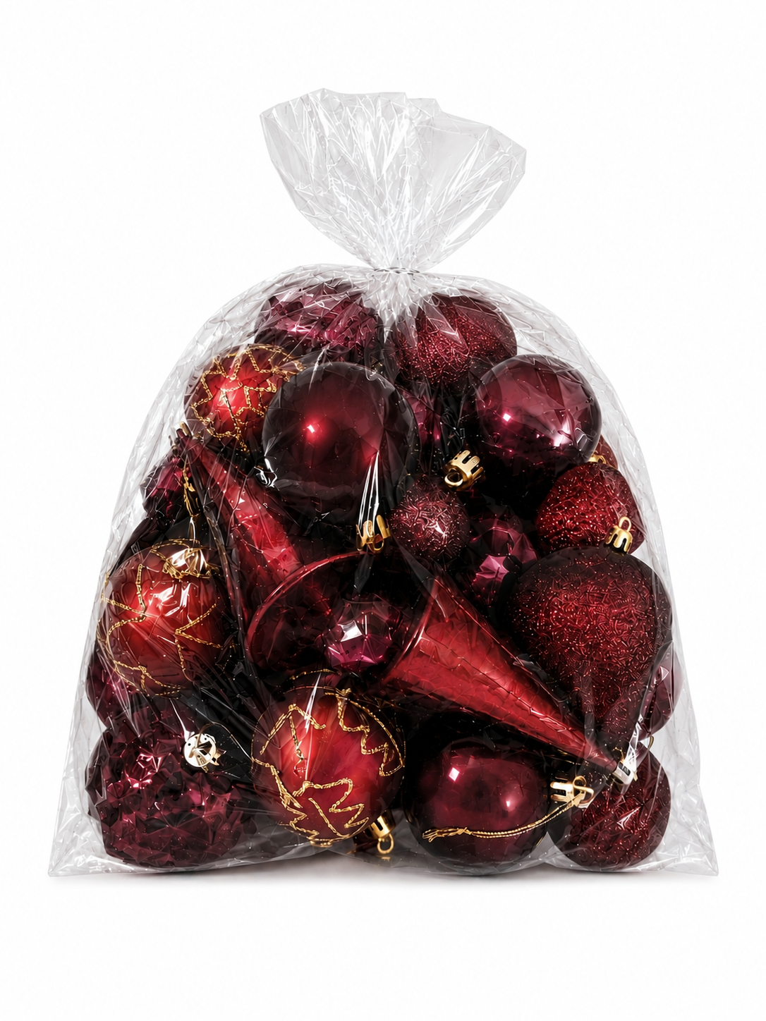 Merry Worlds 20x palline di Natale, sfere per albero infrangibili in plastica per Natale, addobbi con ciondoli, Ø 4/6/8 cm